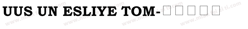 UUS UN ESLIYE TOM字体转换